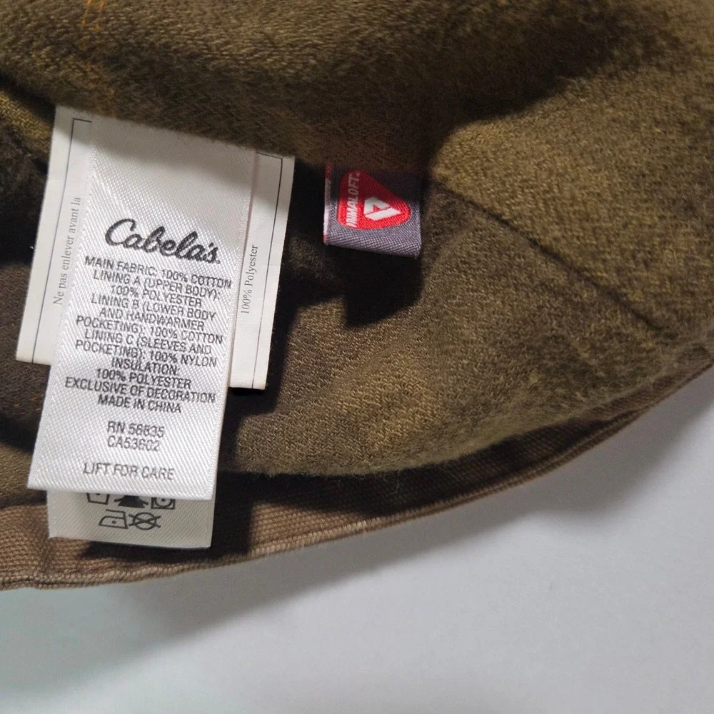 Cabelas Chore Jacket Mens‎ XL Canvas Sherpa Lined Field Coat Brown